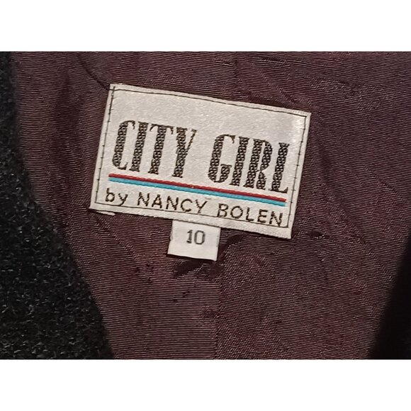 Vintage Nancy Bolen City Girl Womens Size 10 Lined  Zip Up Jacket Long Sleeves - Picture 4 of 5